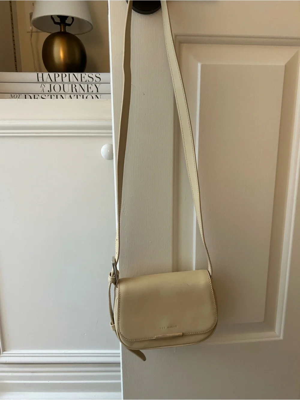Ted Baker Cream Crossbody Saddle Bag